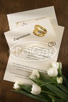 ozdobny karton wizytówkowy zaproszenie ślubne weselne studniówkowe wzór 